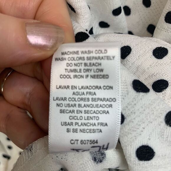 Danny and Nicole Polka-dot Fit and Flare Dress Size 14P New - Picture 7 of 8